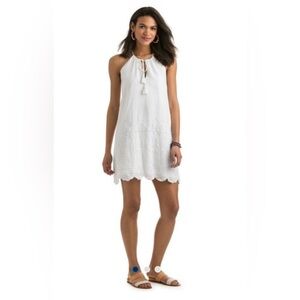 Vineyard Vines White Sleeveless Midi Dress